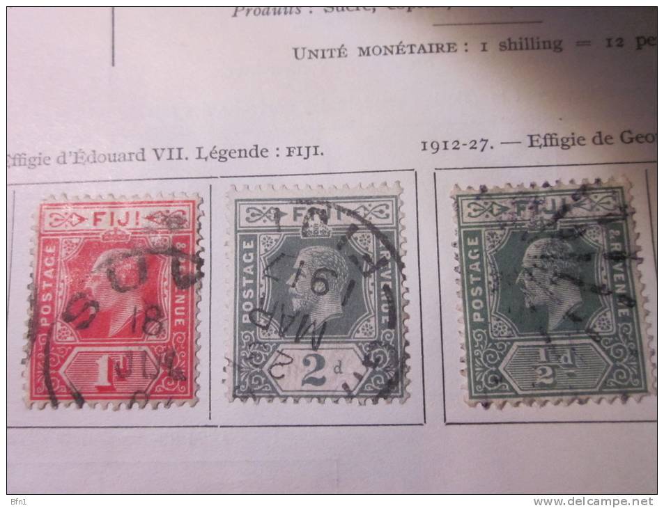 COLLECTION TIMBRES FIDJI  DEBUT 1878 VOIR PHOTOS (timbres Livrés Détachés) - Fiji (...-1970)