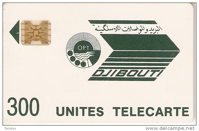 TARJETA DE DJIBOUTI DE 300 UNITES  REVERSO 8720 - Dschibuti