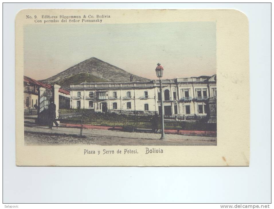 PLAZA Y SERRO DE POTOSI. BOLIVIA  1918  2 SCAN - Bolivië