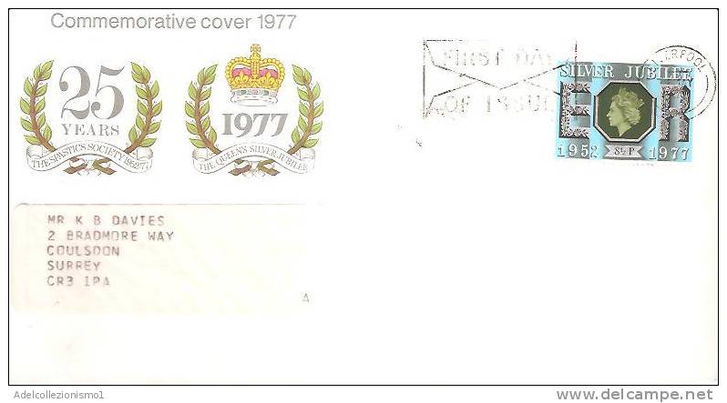 66725)FDC-  Silver Jubilee 1952-1977  8.5p - 1971-1980 Decimal Issues