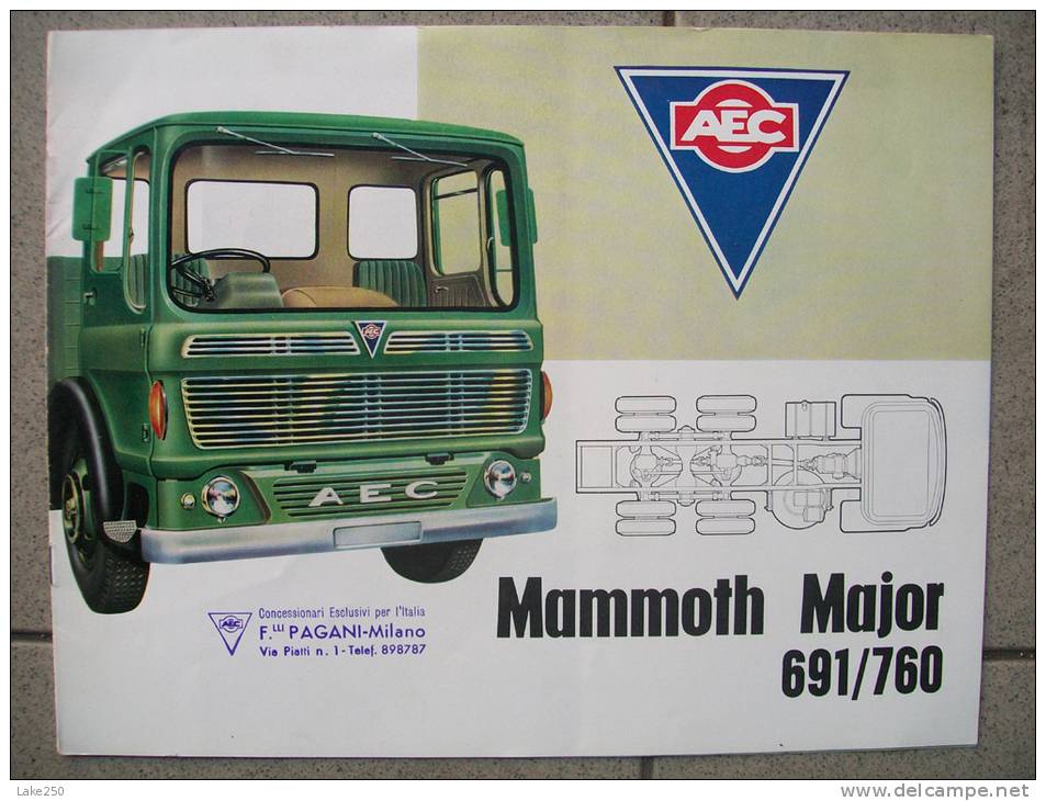 DEPLIANT   AEC MAMMOTH MAJOR 691/760 CAMION - Cars