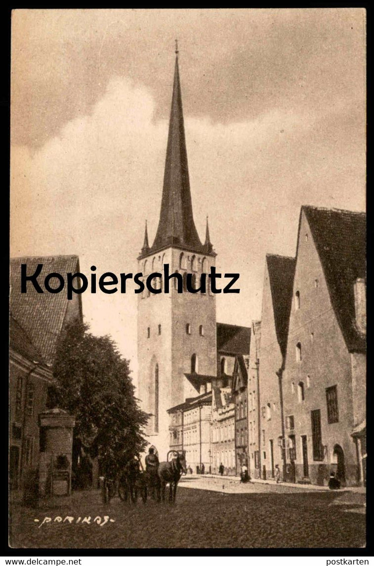 ALTE POSTKARTE TALLINN OLEVISTE KIRIK REVAL ST. OLAIKIRCHE PARIKAS Eesti Estonie Estonia Cpa Postcard Ansichtskarte AK - Estonie