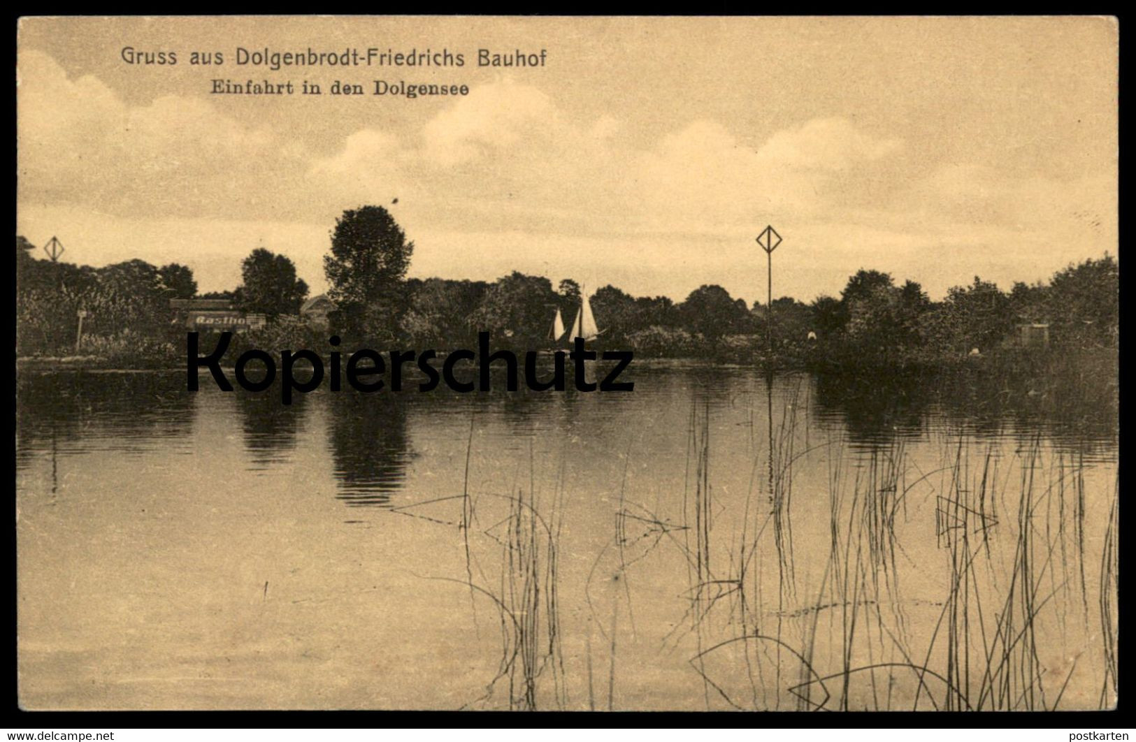 ALTE POSTKARTE GRUSS AUS DOLGENBRODT-FRIEDRICHS BAUHOF EINFAHRT DOLGENSEE HEIDESEE Bei Königswusterhausen Cpa Postcard - Königs-Wusterhausen