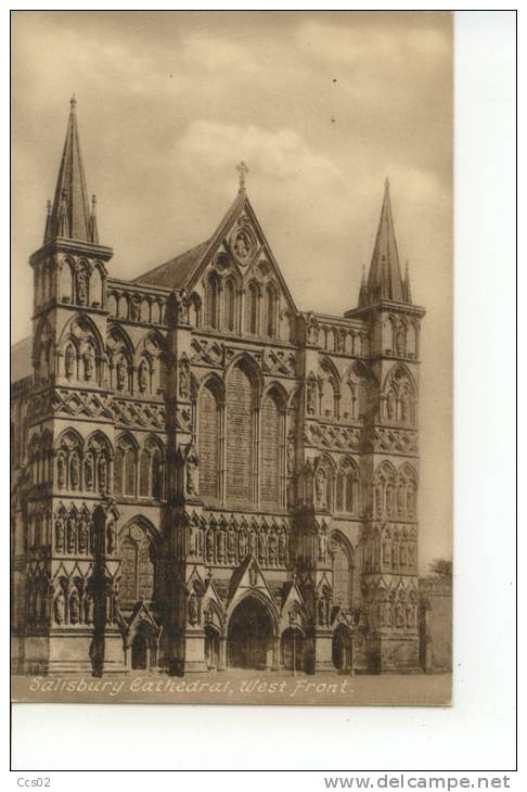 Salisbury Cathedral West Front  1932 - Salisbury