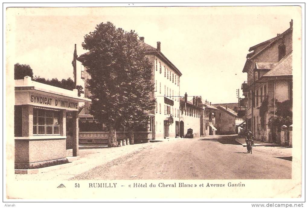 RUMILLY "Hôtel Du Cheval Blanc" & Avenue Gautin Syndicat D´Initiative (CAP) Haute Savoie (74) - Rumilly