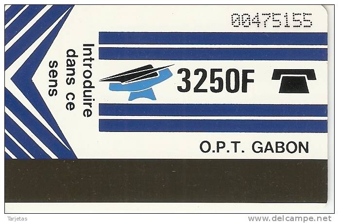 TARJETA DE GABON DE 3250 F (con Marcas) - Gabon