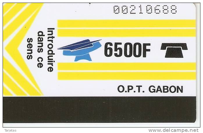 TARJETA DE GABON DE 6500 F - Gabon