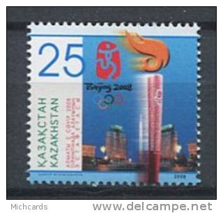 102 KAZAKHSTAN 2008 - JO Pekin Torche Olympique - Neuf Sans Charniere (Yvert 521) - Kazakhstan