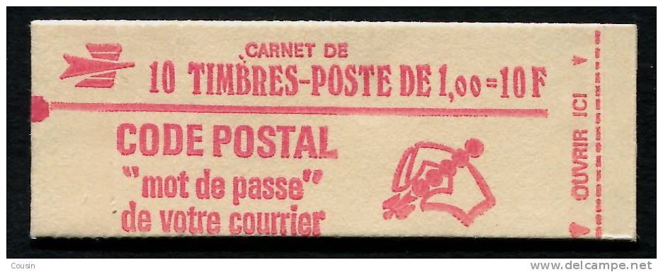 Carnet France Béquet 1F Rouge, à Gomme Mate, Et Date Au Bord Des Timbres  N° Yvert:  1892-C2A - Sonstige & Ohne Zuordnung