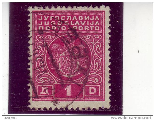 PORTO-COAT OF ARMS-1 DIN-POSTMARK-TURBE-BOSNIA AND HERZEGOVINA-RARE-YUGOSLAVIA-1931 - Timbres-taxe