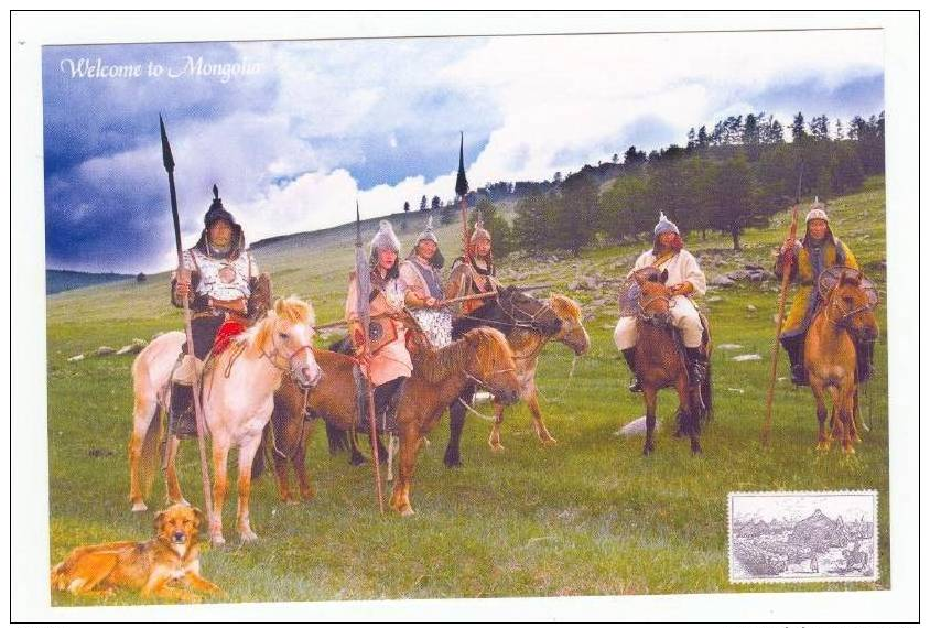 Mongolia,Asia,80-90s,An Example Of What Chinggis Khan&acute;s Soldiers Used To Look Like - Unclassified