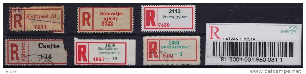 Hungary  - REGISTERED Vignette Label LOT - REGISTERED LETTER - Machine Labels [ATM]