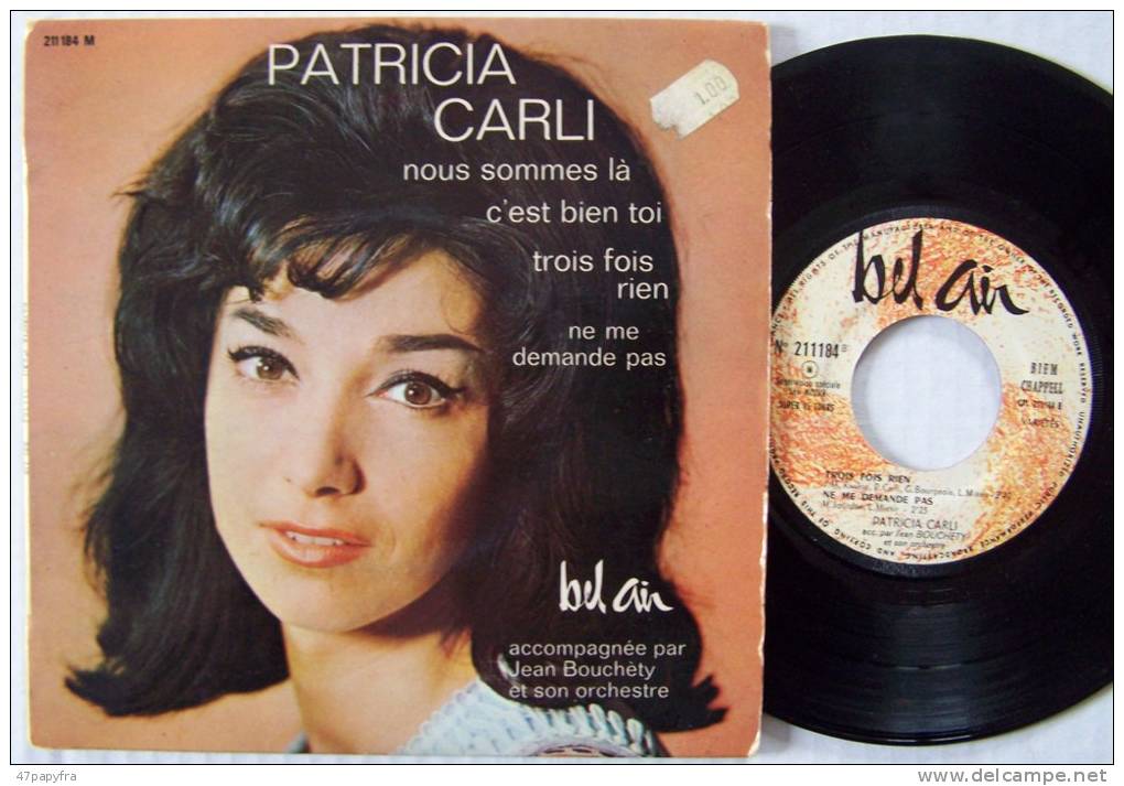 Patricia CARLI RARE EP 45T Vinyle Nous Sommes Là EX / EX Parfait état - New Age