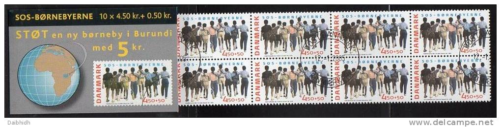 DENMARK 2005  SOS Childrens Villages Booklet S144 With Cancelled Stamps. Michel 1395MH, SG SB244 - Carnets