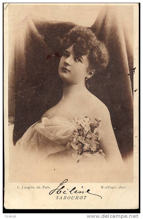 PK Foto Photo Reutlinger  Femme Actrice Théatre Theater - Opera - Sabourot - Art Nouveau 1905 - Artistes