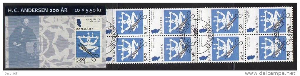 DENMARK 2005  H-C. Andersen Booklet S145 With Cancelled Stamps. Michel 1397MH, SG SB245 - Cuadernillos