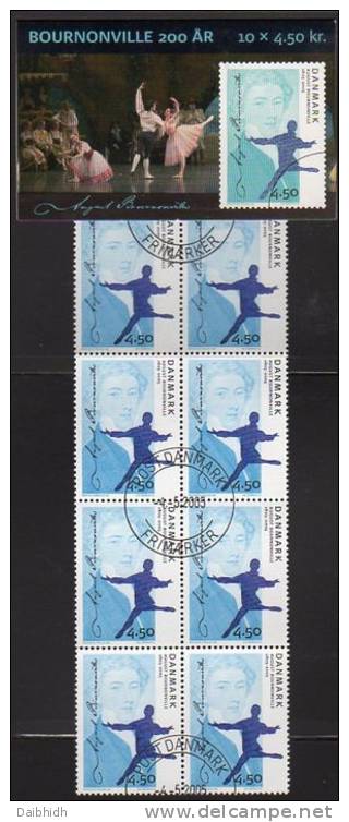 DENMARK 2005  Bournonville Booklet S146 With Cancelled Stamps. Michel 1403MH, SG SB246 - Booklets