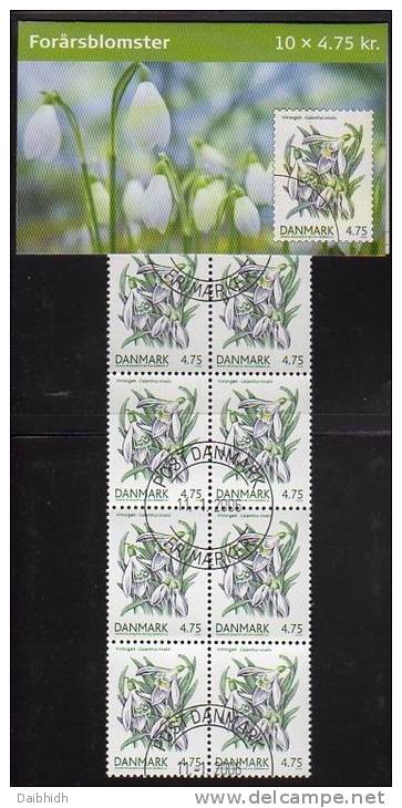DENMARK 2006  Spring Flowers Booklets S149-50 With Cancelled Stamps. Michel 1423-24MH, SG SB251-52 - Libretti