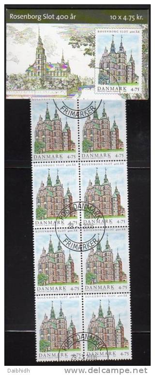 DENMARK 2006  Rosenborg Castle Booklet S152 With Cancelled Stamps. Michel 1428MH, SG SB254 - Markenheftchen