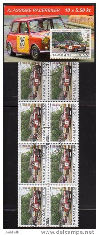 DENMARK 2006  Racing Cars Booklets S153, 155 With Cancelled Stamps. Michel 1433-34MH, SG SB256-57 - Postzegelboekjes