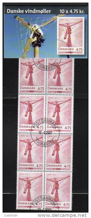 DENMARK 2007 Windmills Booklets S158-9 With Cancelled Stamps. Michel 1455-56MH, SG SB260-61 - Cuadernillos