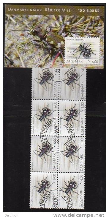 DENMARK 2007 Rabjerg Dunes Nature Booklets S163-64 With Cancelled Stamps. Michel 1472-73MH, SG SB264-5 - Carnets