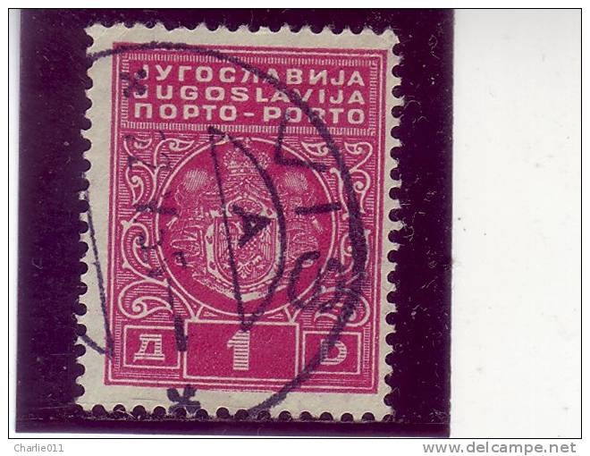 PORTO-COAT OF ARMS-1 DIN-T II-POSTMARK-VIS-CROATIA-YUGOSLAVIA-1931 - Impuestos