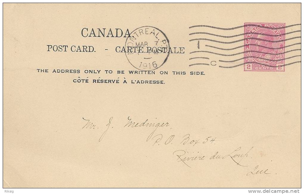 Canada Poatal Stationery  A-759 - 1903-1954 Rois