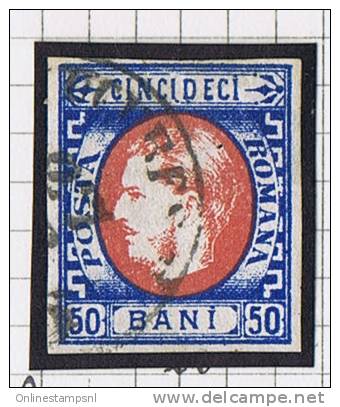 Romania: 1869 Mi Nr 25 Used Signed, Signé, Very Nice Borders And Cancel - 1858-1880 Fürstentum Moldau
