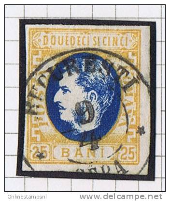 Romania: 1869 Mi Nr 24 Used , Signed, Signé Very Nice Borders And Cancel - 1858-1880 Fürstentum Moldau