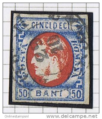 Romania: 1869 Mi Nr 25 Used , Signed, Signé Very Nice Borders And Cancel - 1858-1880 Moldavië & Prinsdom