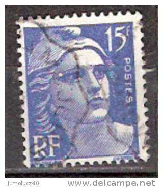 Timbre France Y&T N° 886 (06) Obl.  Marianne De Gandon.  15 F. Outremer. Cote 0,15 € - 1945-54 Marianne Of Gandon