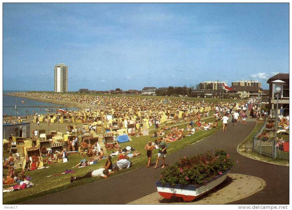 01167 BÜSUM - Blick Auf Den Südstrand Und Das Hochhaus - Buesum