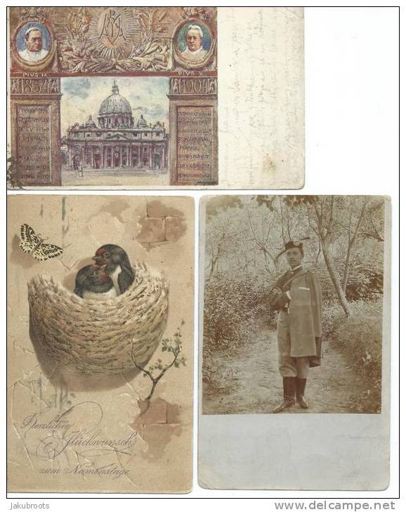 1900 .POLAND  AUSTRIAN  OCCUPATION  STAMPLESS  THREE  PICTURE POSTCARD - Briefe U. Dokumente