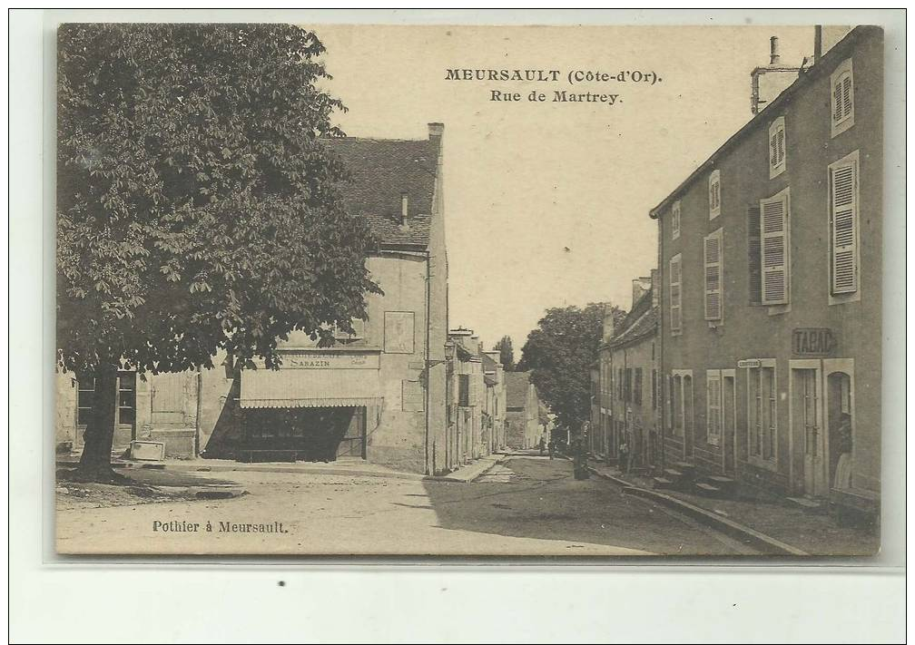 RUE DE MARTREY  CARTE AU DOS TOMBOLA  1905 - Meursault