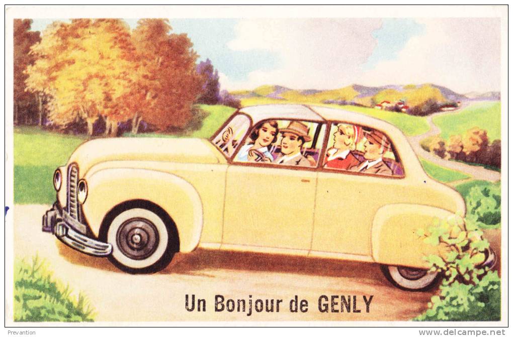 GENLY - Un Bonjour De  - Superbe Carte Colorée - Frameries