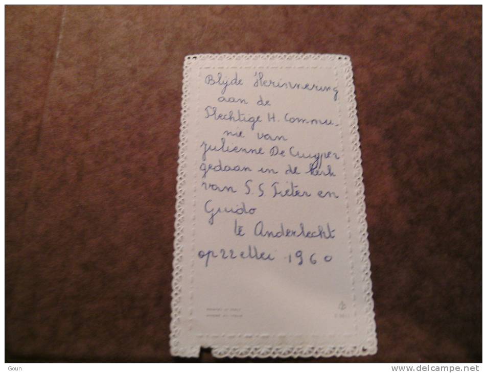 BC4-2-100 CDP Souvenir Communion Julienne De Cuyper Anderlecht 1960 - Kommunion Und Konfirmazion