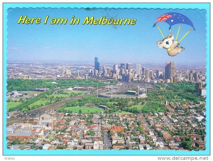 Postcard - Melbourne, Stadium      (V 16439) - Melbourne