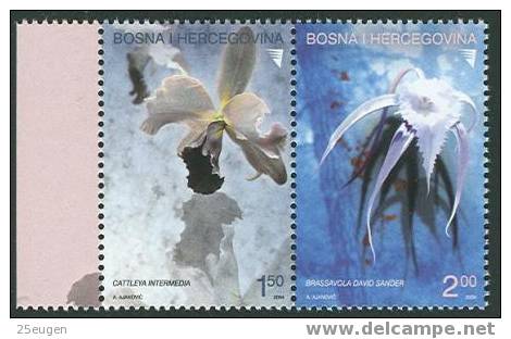 BOSNIA HERCEGOVINA  2004 ORCHIDS SET MNH  /zx/ - Orchideen