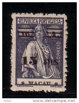 ! ! Macau - 1931 Ceres W/OVP 15 A -Af. 266 - No Gum - Unused Stamps