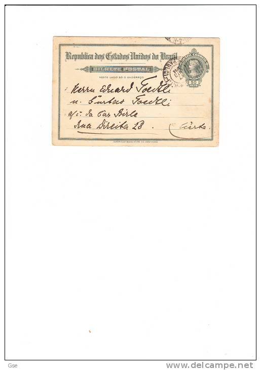 BRAZIL 1919 -  CP - Entiers Postaux