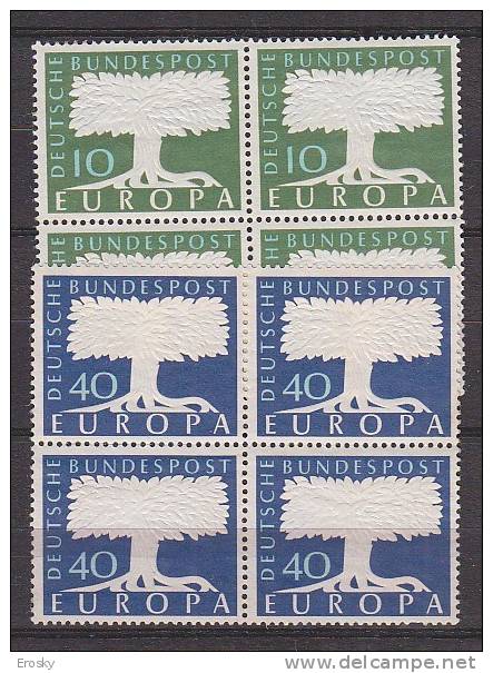 PGL BH0098 - EUROPA CEPT 1957 ALLEMAGNE Yv N°140/41 ** BLOQUES - 1957