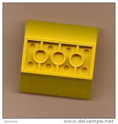 Lego 4854 Slope Brick 45 4x4 Double Inverted.Jaune. Provient De L´ensemble Hélicopter 6697. - Lego System