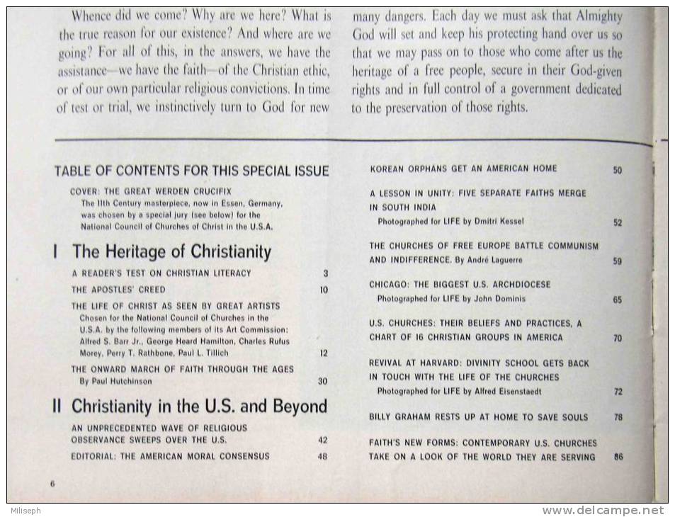 Magazine LIFE - SPECIAL ISSUE CHRISTIANITY - CHRISTIANISME - FEBUARY 6 , 1956 - INTER. ED. -  Publicités Diverses  (3039 - Novità/ Affari In Corso