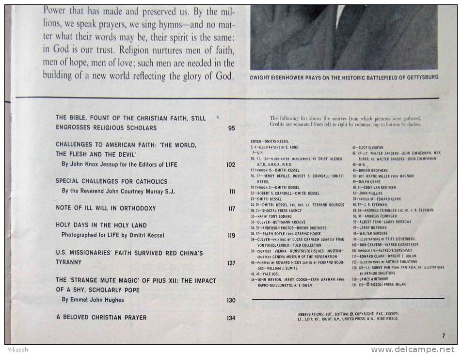 Magazine LIFE - SPECIAL ISSUE CHRISTIANITY - CHRISTIANISME - FEBUARY 6 , 1956 - INTER. ED. -  Publicités Diverses  (3039 - Nieuws / Lopende Zaken