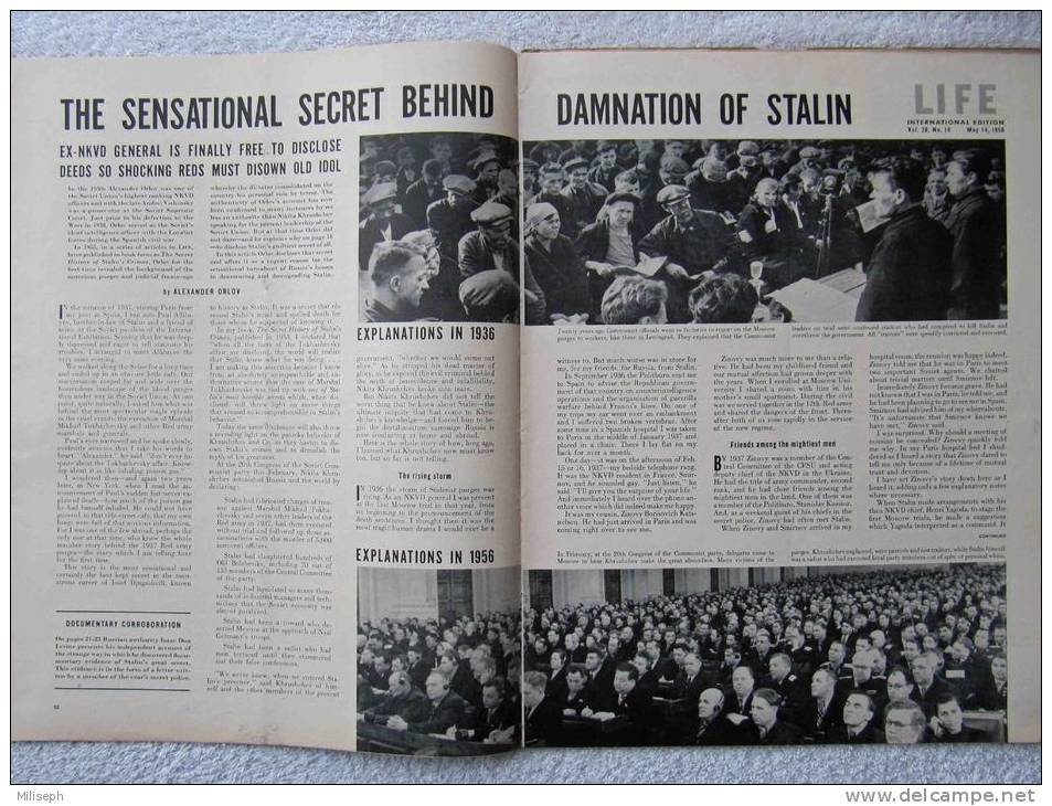 Magazine LIFE - MAY 14 , 1956 - INTER. ED. - JULIE ANDREWS - STALINE - Winston CHURCHILL - Nombreuses Publicités (3043) - Nouvelles/ Affaires Courantes