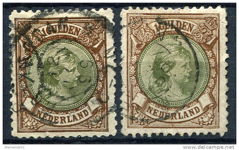 12150) NIEDERLANDE 2mal # 47 B Gestempelt Aus 1896, 30.- € - Oblitérés