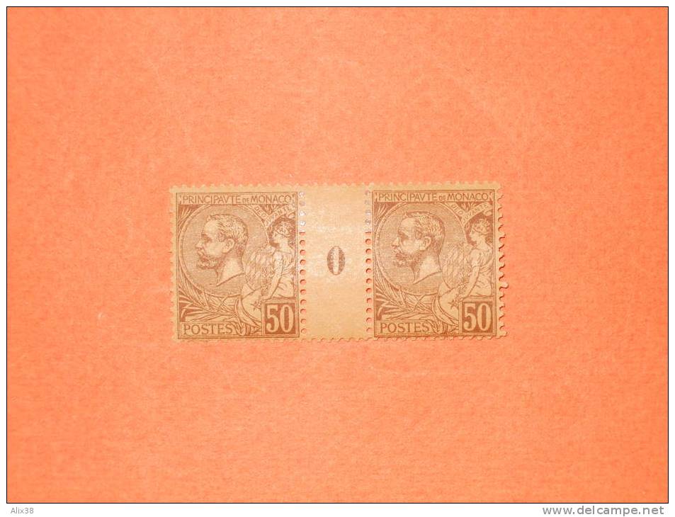 MONACO 1920 -N°18*  50 Centime Albert 1er Millésime 0.  TB - Neufs