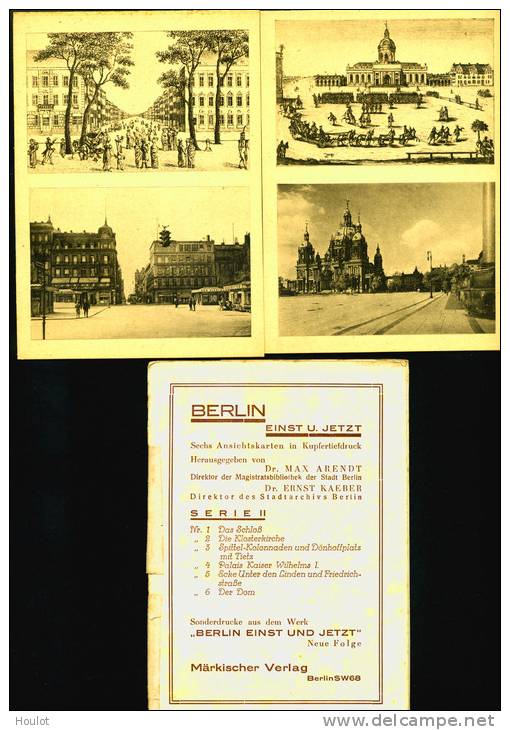 Berlin 1930: Ansichtskarten - Mappe Mit 6 Ansichtskarten Berlin Einst Und Jetzt! In Kupfertiefdruck Herausgegeben Von D - Friedrichshain