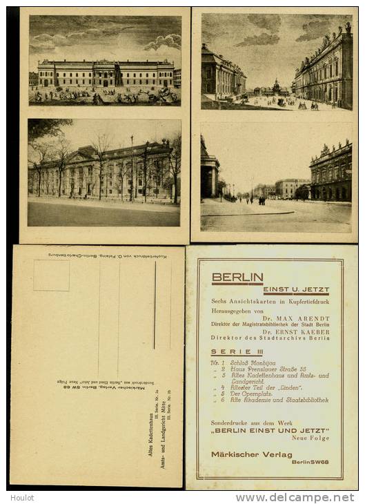 Berlin 1930: Ansichtskarten - Mappe Mit 6 Ansichtskarten Berlin Einst Und Jetzt! In Kupfertiefdruck Herausgegeben Von D - Prenzlauer Berg